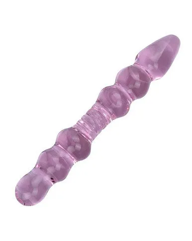 Lucent Pink Glass Butt Beads