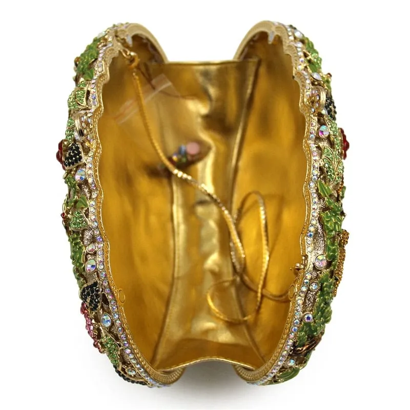 Luxury Rhinestone Crystal Oval Clutch Ladies Purse