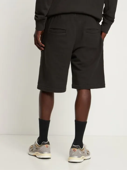Marant   Flocked logo cotton sweat shorts 