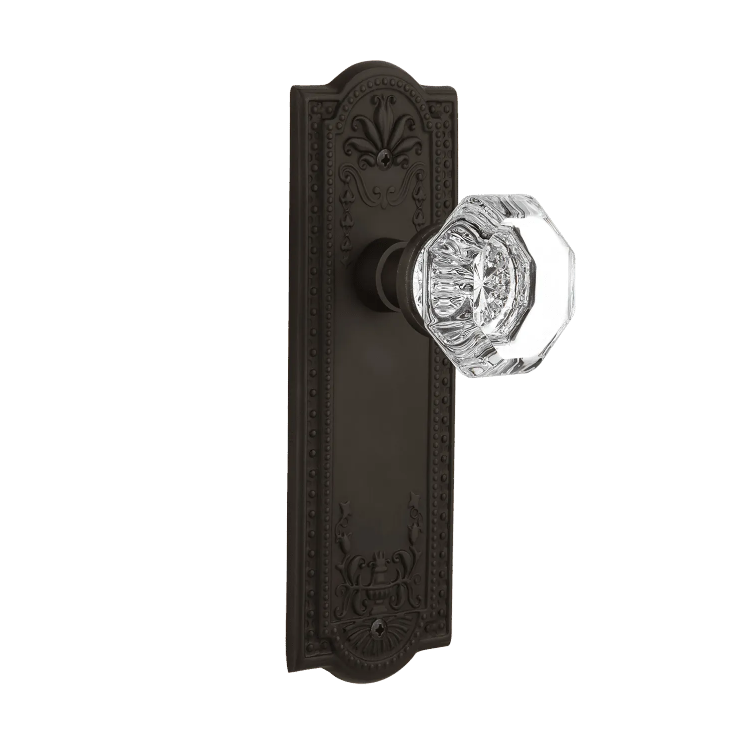 Meadows Long Plate with Waldorf Knob in Oil-Rubbed Bronze
