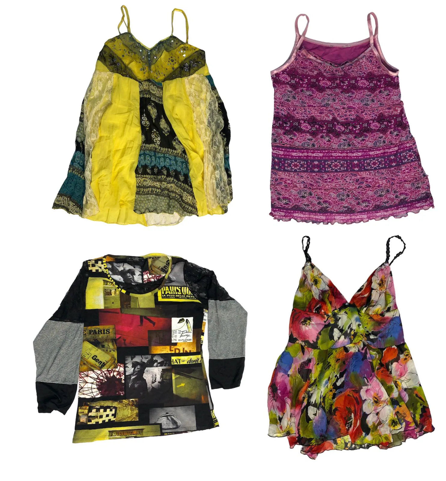 Mix and Match Magic: Vintage Y2K Tops! 🌸🌈( S-290)