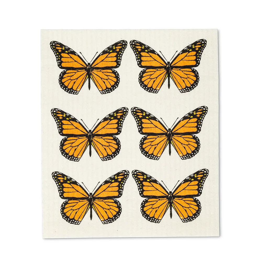 Monarch Butterfly Swedish Dish Cloths - Set of 2