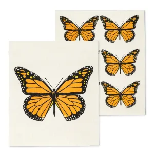 Monarch Butterfly Swedish Dish Cloths - Set of 2