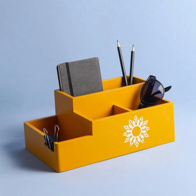 Multi Organiser Amber Orange | Table Accessories Box