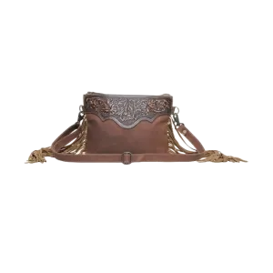 Myra Bag Mocha Dash Hand-Tooled Leather Bag S-5749