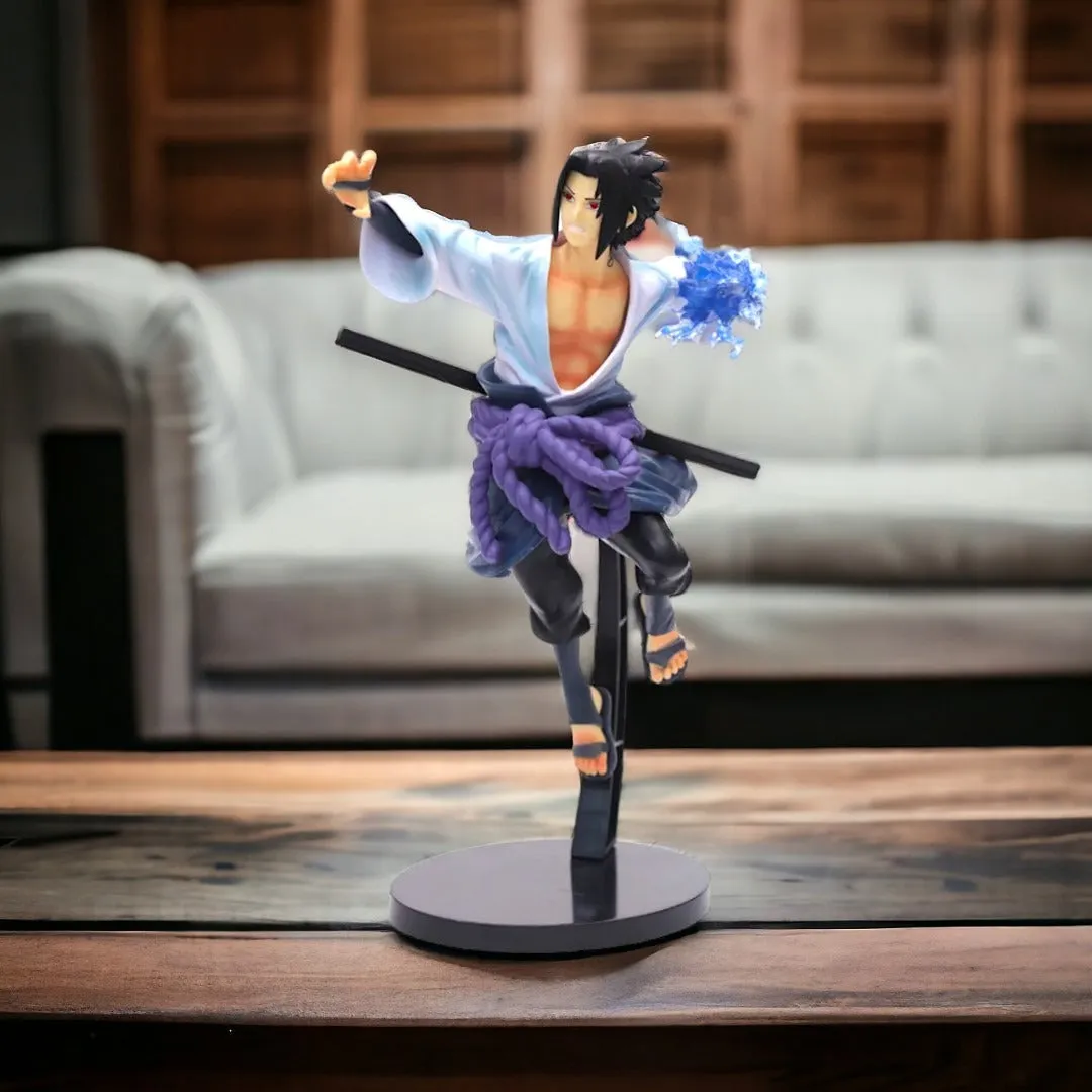 Naruto Sasuke Uchiha Shuriken Chidori Attacking Stance Action Figure | 18 CM |