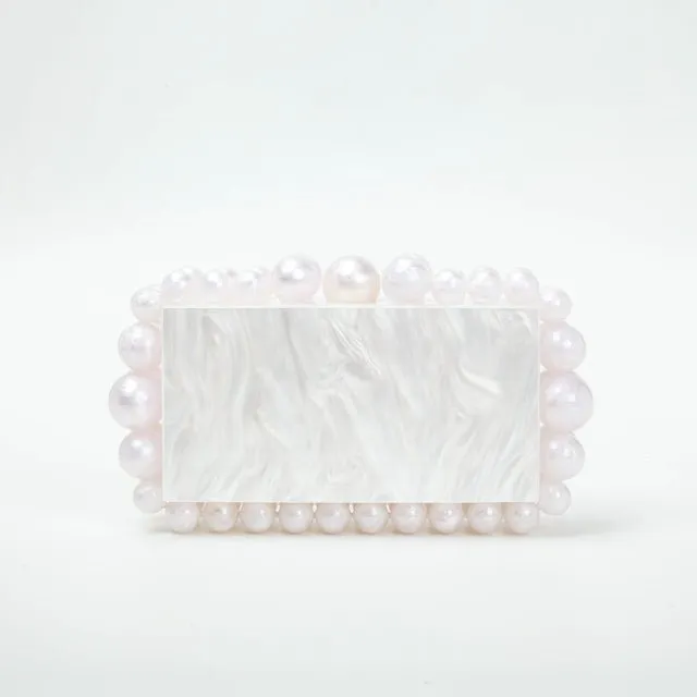 Novelty Beads Acrylic Box Clutch