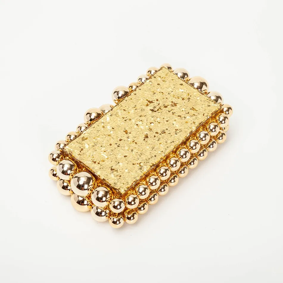 Novelty Beads Acrylic Box Clutch