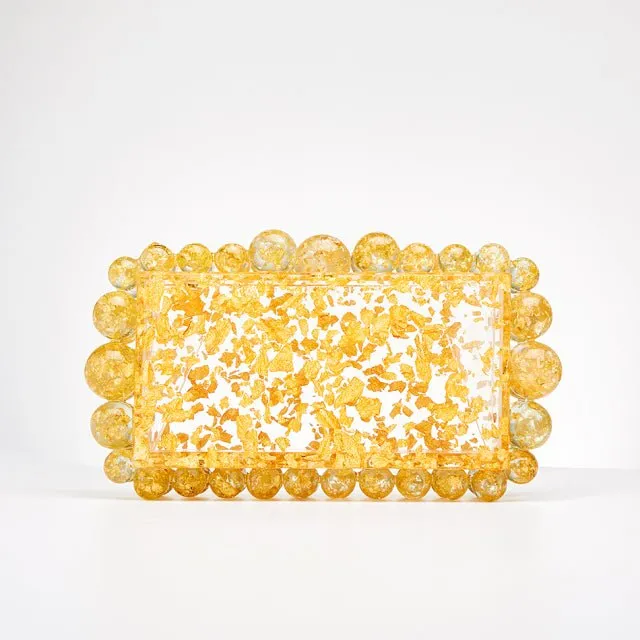 Novelty Beads Acrylic Box Clutch