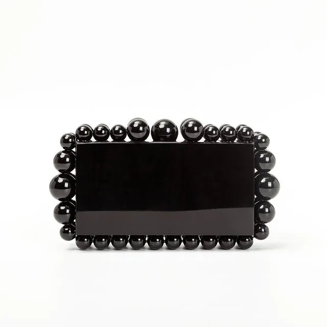 Novelty Beads Acrylic Box Clutch