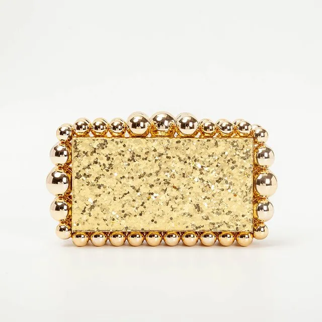 Novelty Beads Acrylic Box Clutch