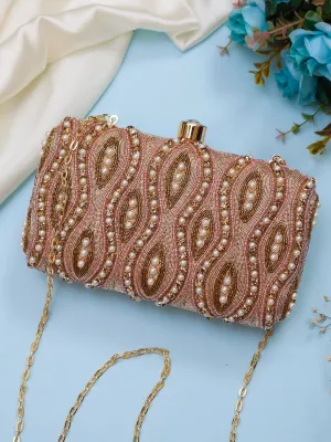 Pearl Embroidery purse Clutch bag