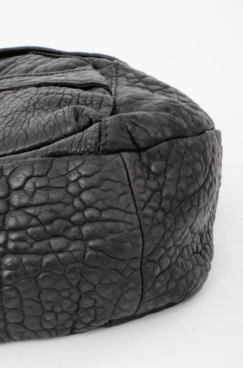 PEBBLED LEATHER FLAP BAG