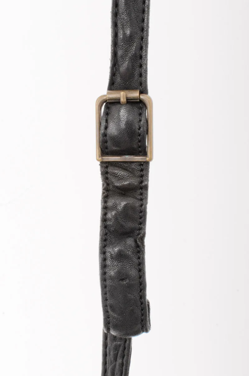 PEBBLED LEATHER FLAP BAG
