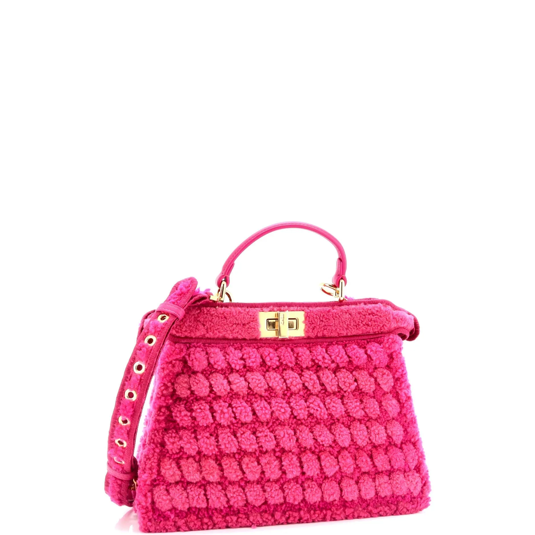 Peekaboo ISeeU Bag Woven Shearling Small