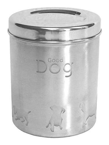 Pet Project Silver 3 Piece Stainless Steel Dog Food Canister -7.5"