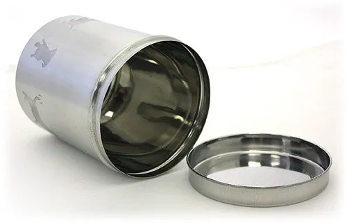 Pet Project Silver 3 Piece Stainless Steel Dog Food Canister -7.5"