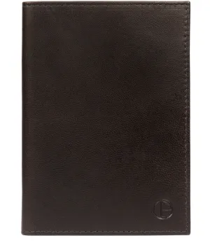 'Plane' Vintage Black Leather Passport Holder