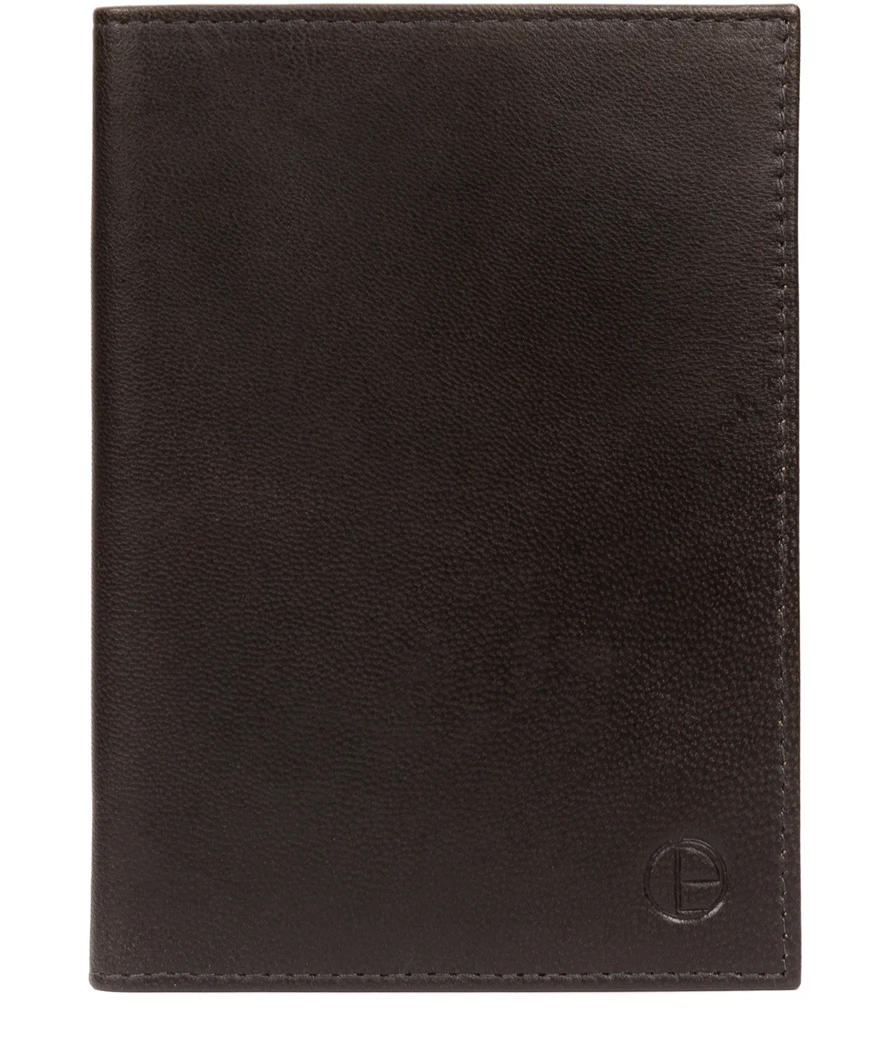 'Plane' Vintage Black Leather Passport Holder