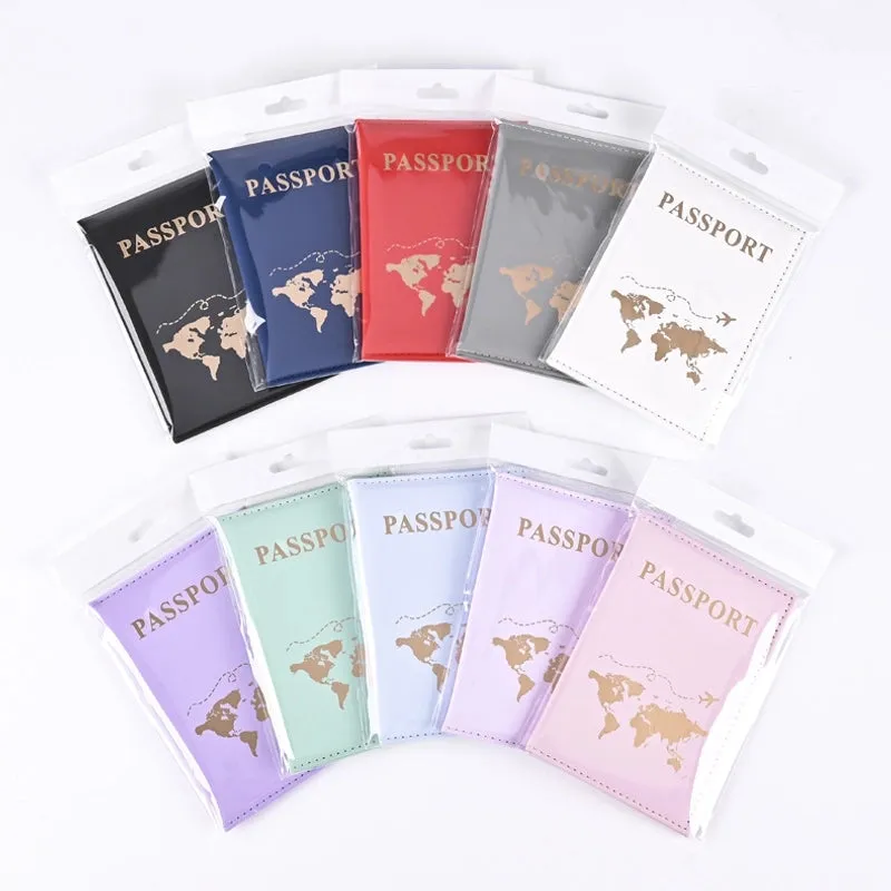 Popular Plain Skin PU Passport Protective Cover Passport Holder Machine Ticket Holder Passport In Stock Factory Direct Sales