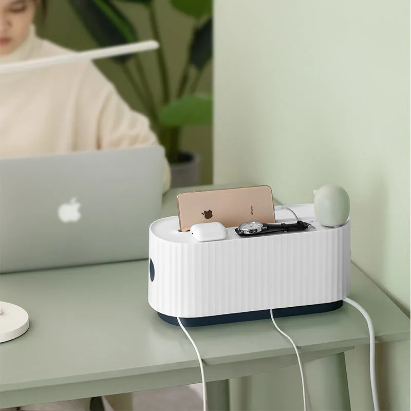Power Strip Wire Case Cable Storage Box Anti Dust Charger Socket Organizer