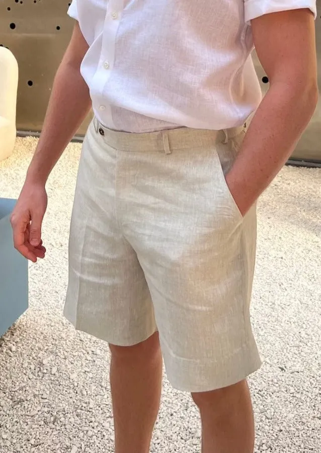 PP linen shorts - Beige