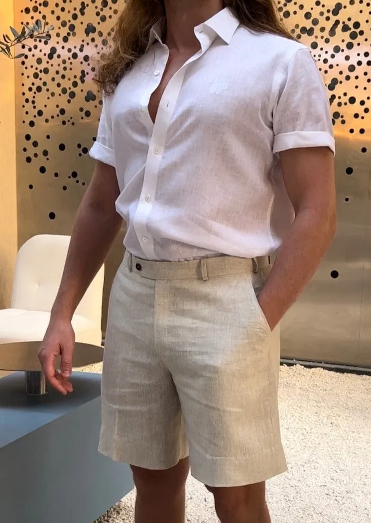 PP linen shorts - Beige