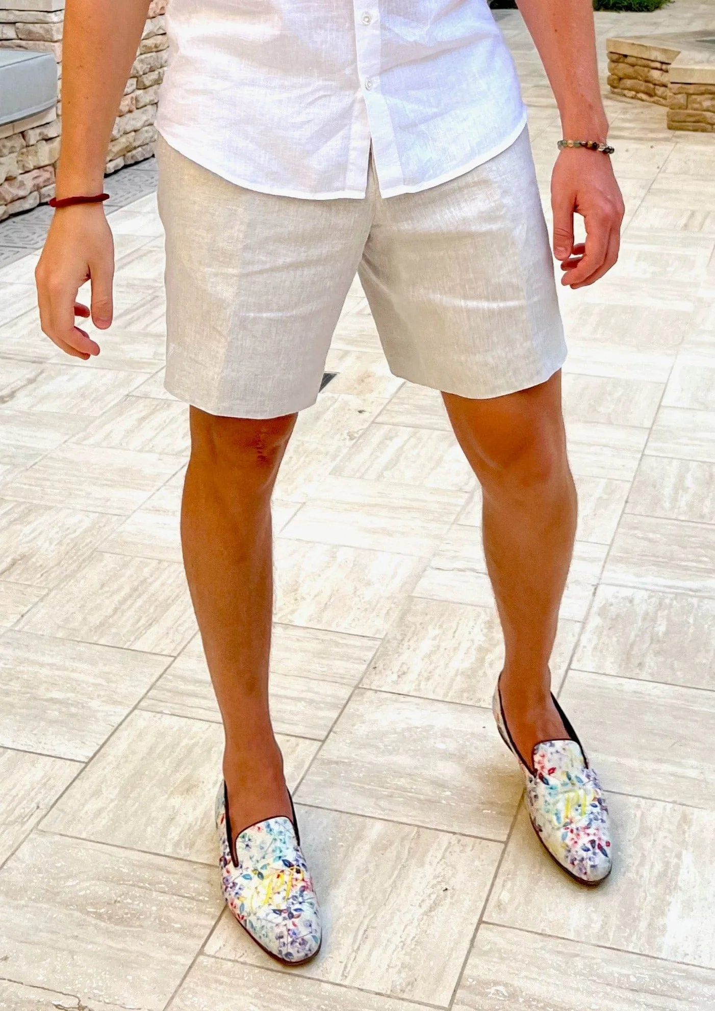 PP linen shorts - Beige