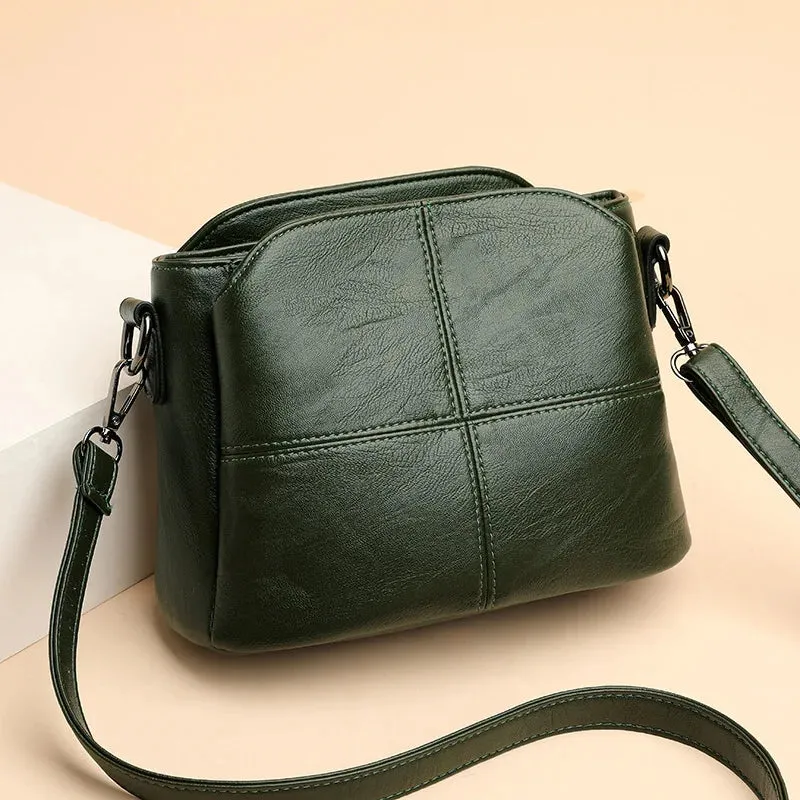 PU Crossbody Shoulder Strap Zipper Handbag