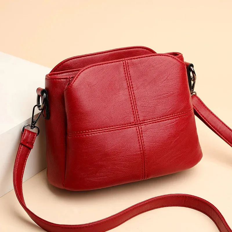 PU Crossbody Shoulder Strap Zipper Handbag