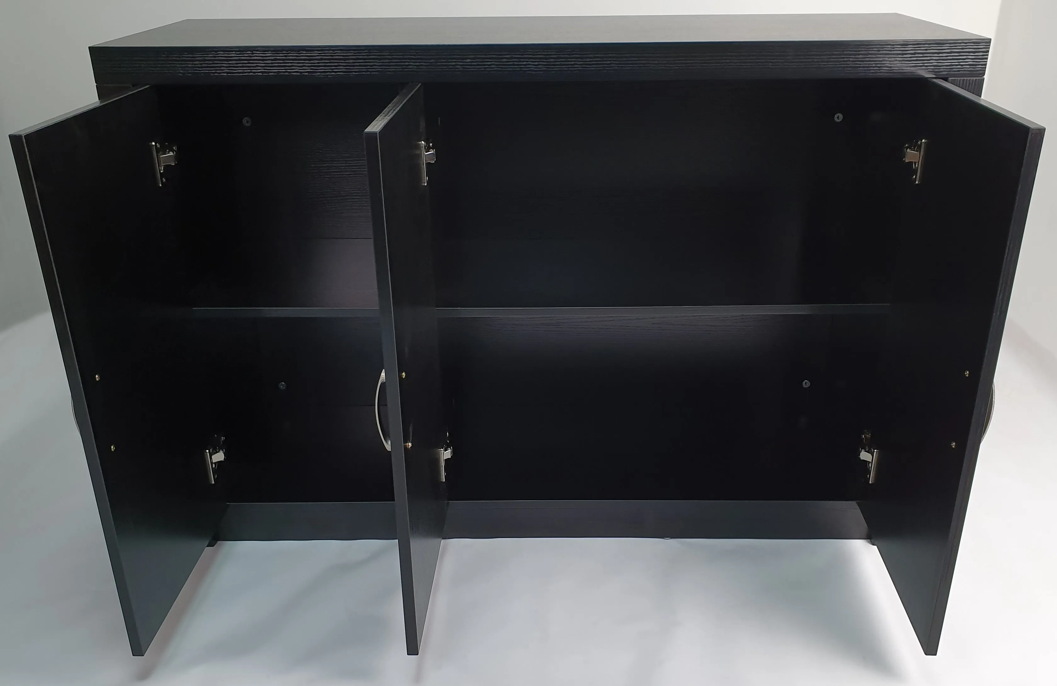 Quality Executive Three Door Office Cupboard Credenza in Black Ash - BG-892