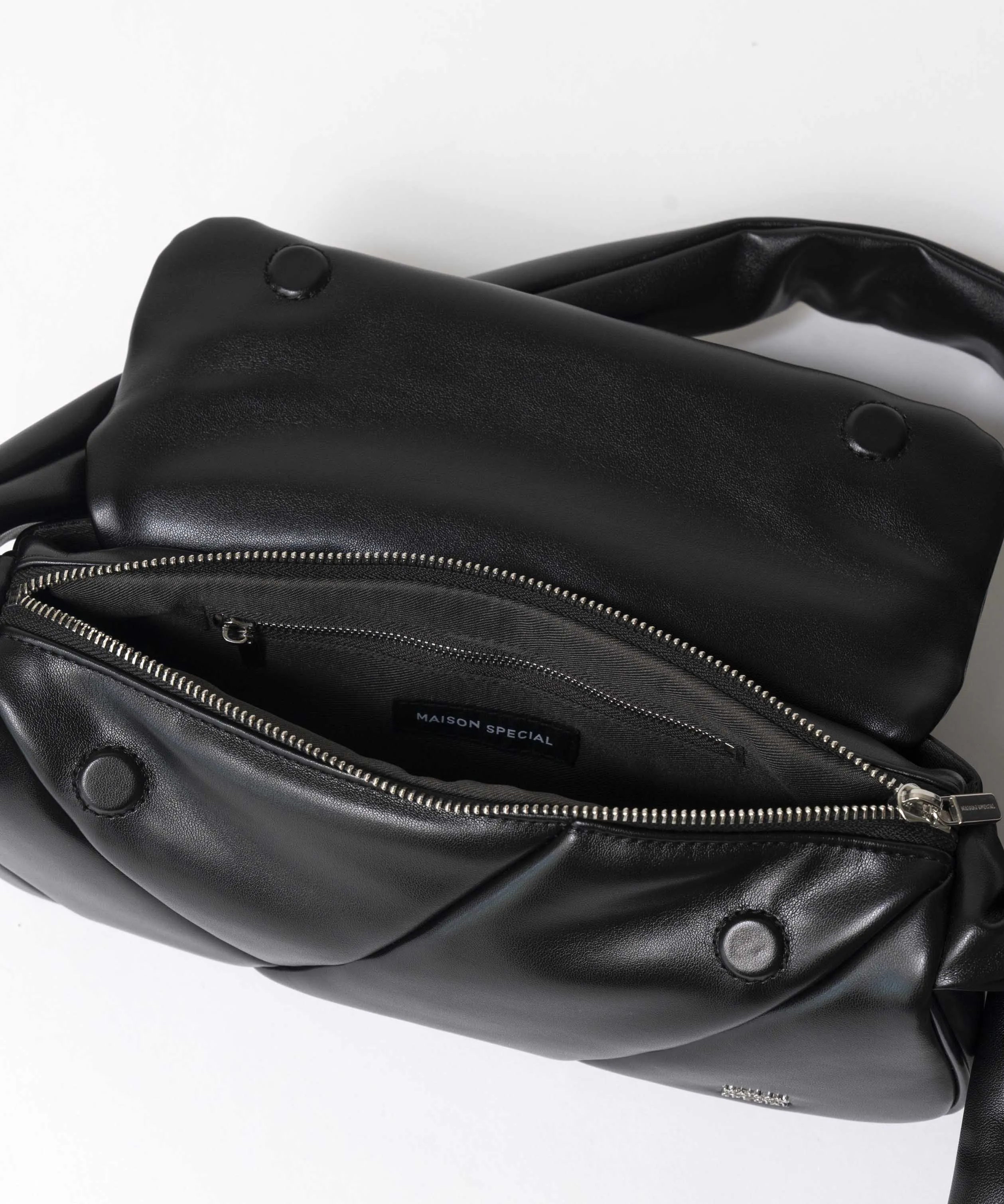 Quilted Narrow Flap Shoulder Bag