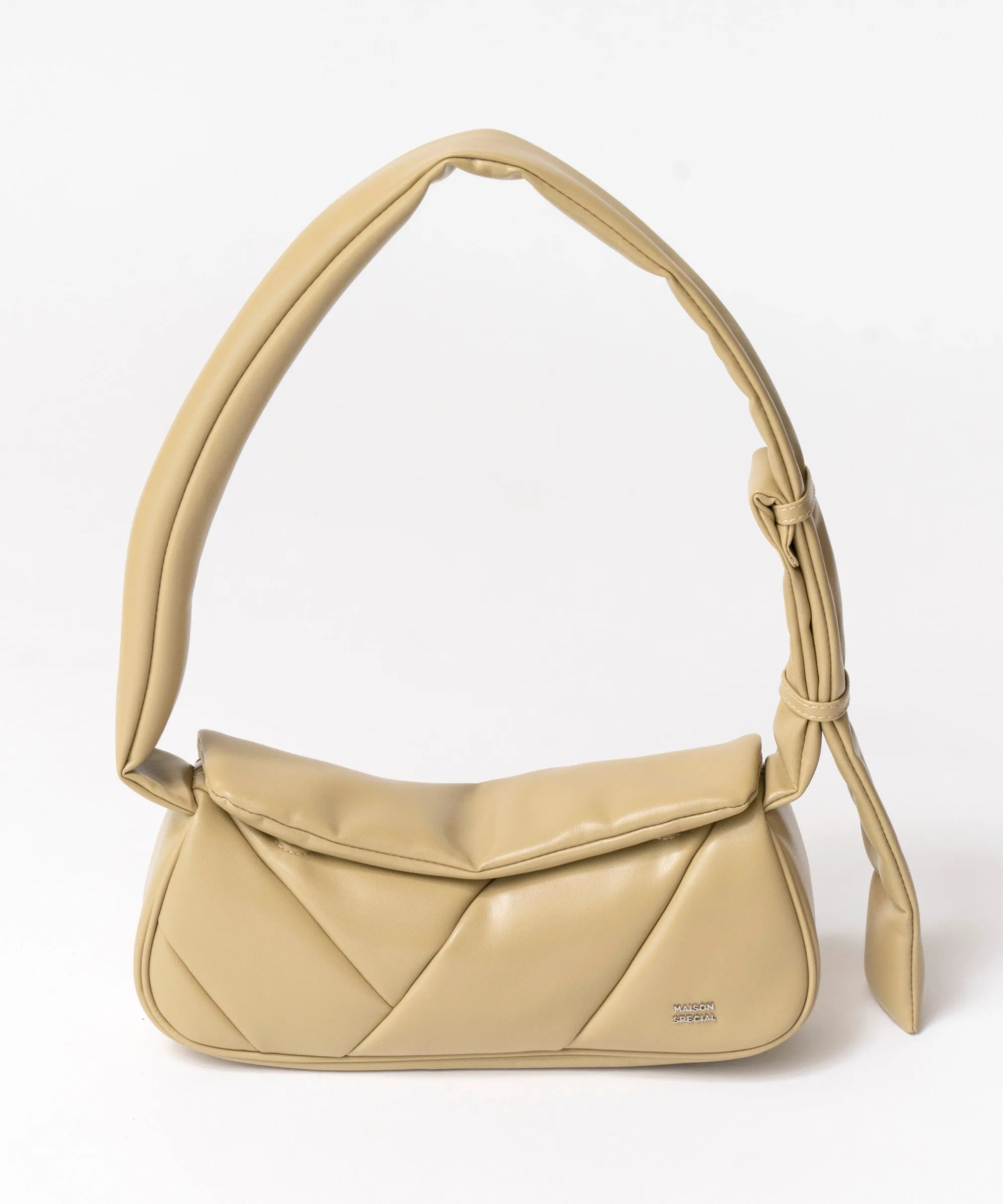 Quilted Narrow Flap Shoulder Bag