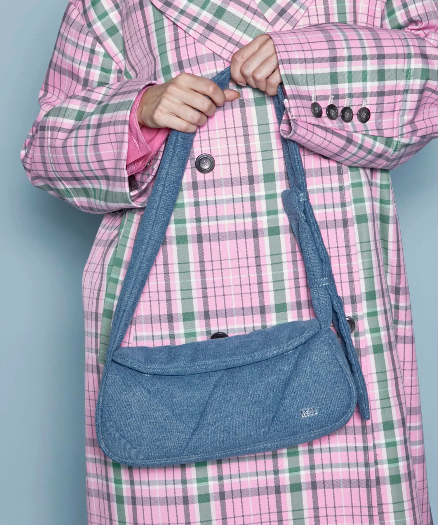 Quilted Narrow Flap Shoulder Bag
