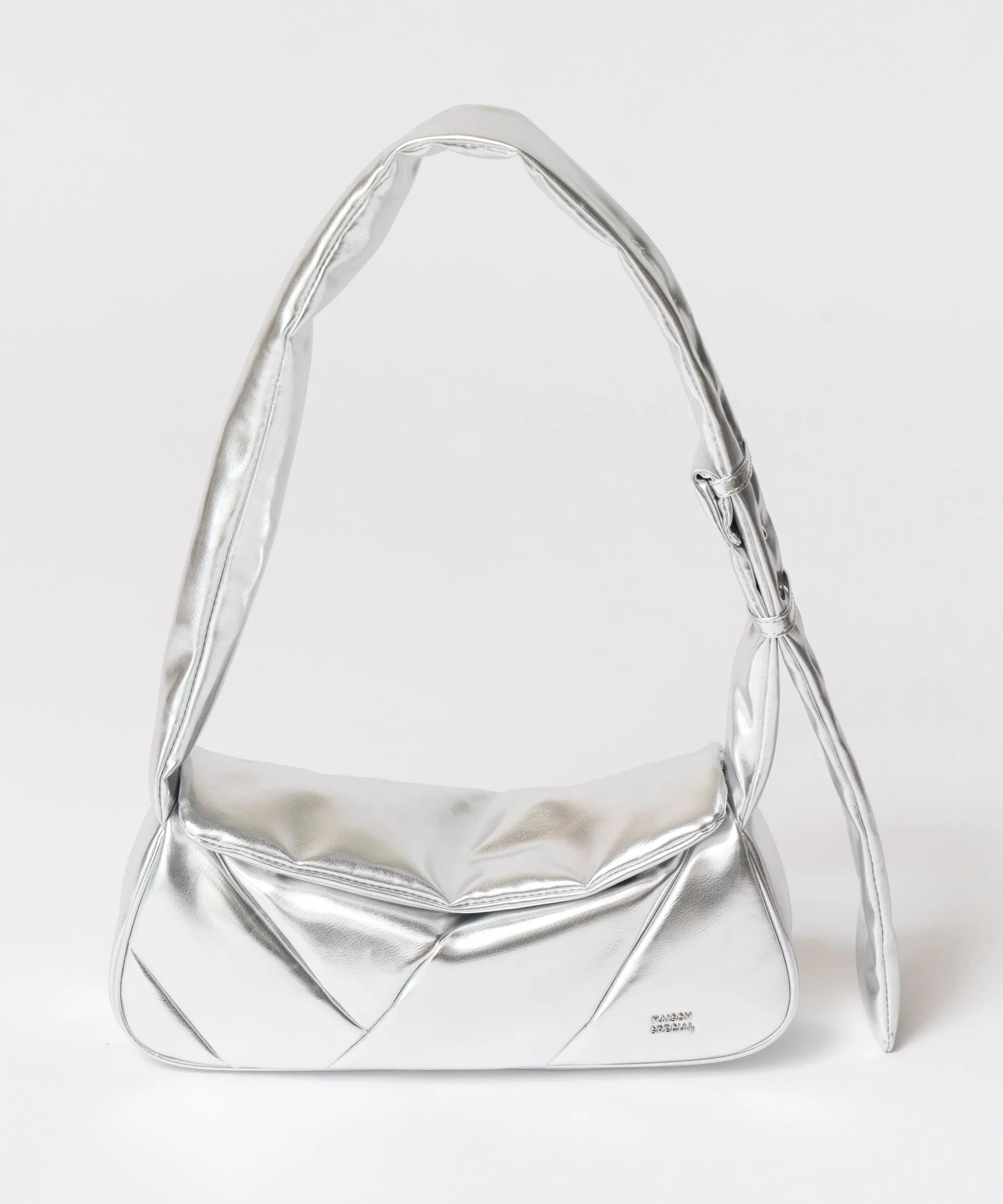 Quilted Narrow Flap Shoulder Bag