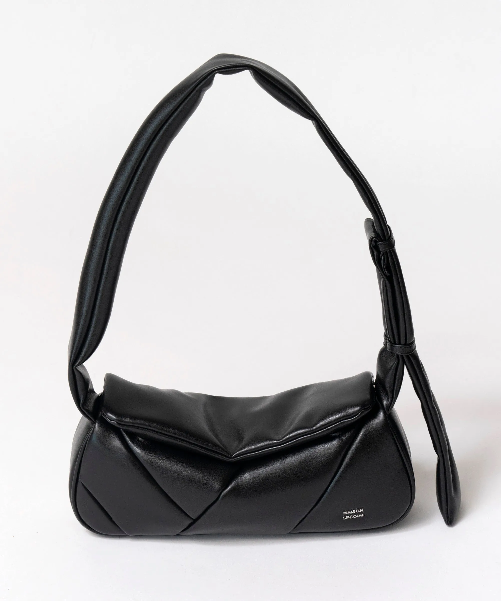 Quilted Narrow Flap Shoulder Bag