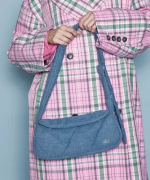 Quilted Narrow Flap Shoulder Bag
