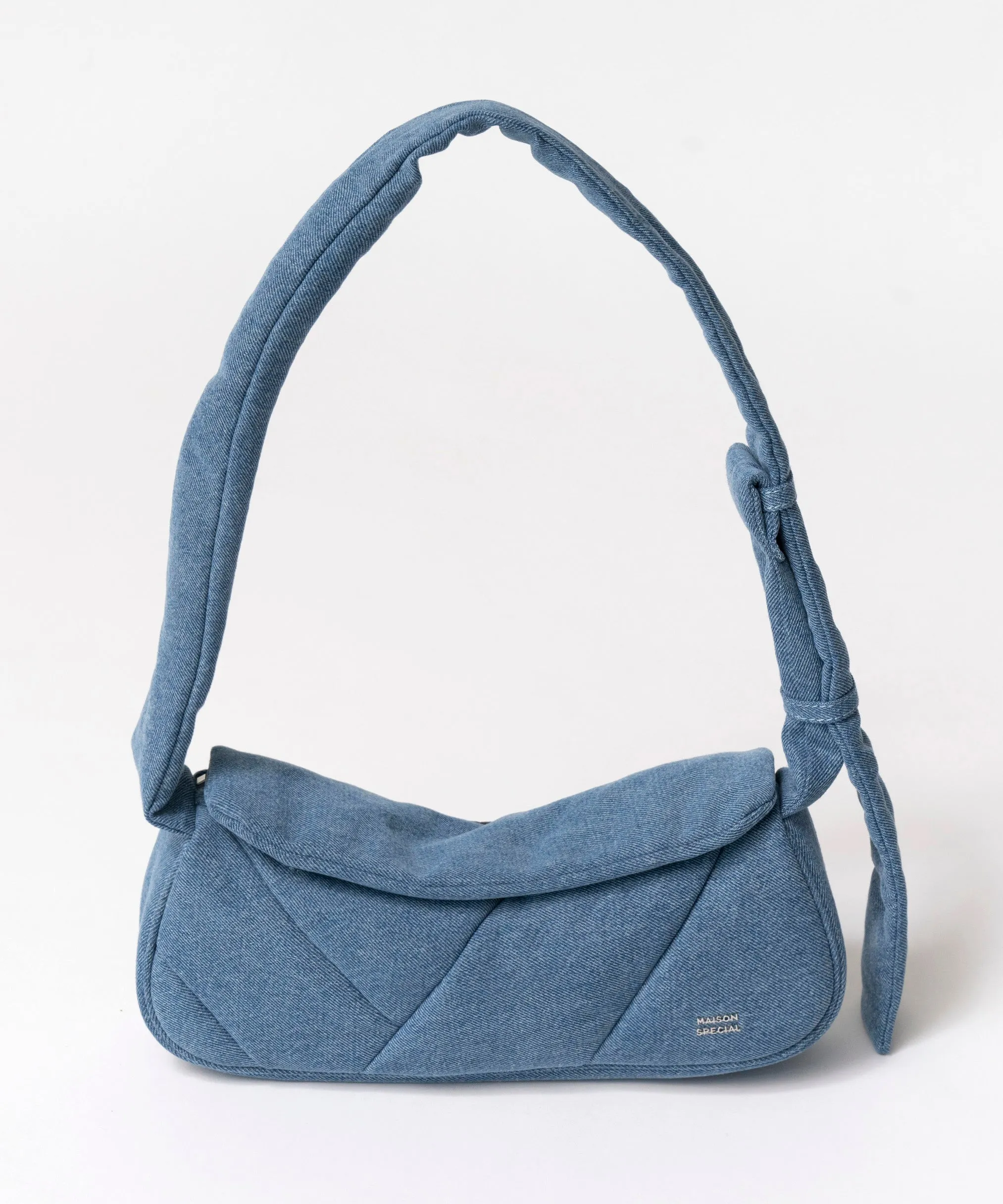 Quilted Narrow Flap Shoulder Bag