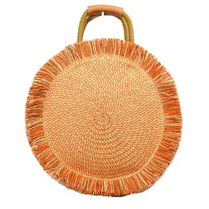 "Hazel" Round Fringe Handbag