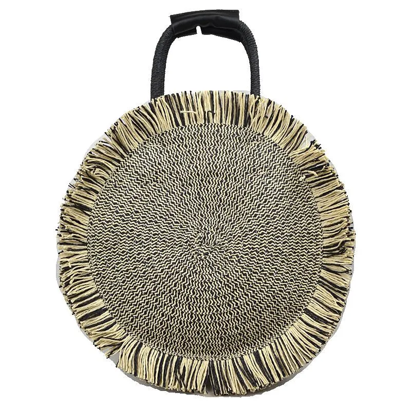"Hazel" Round Fringe Handbag