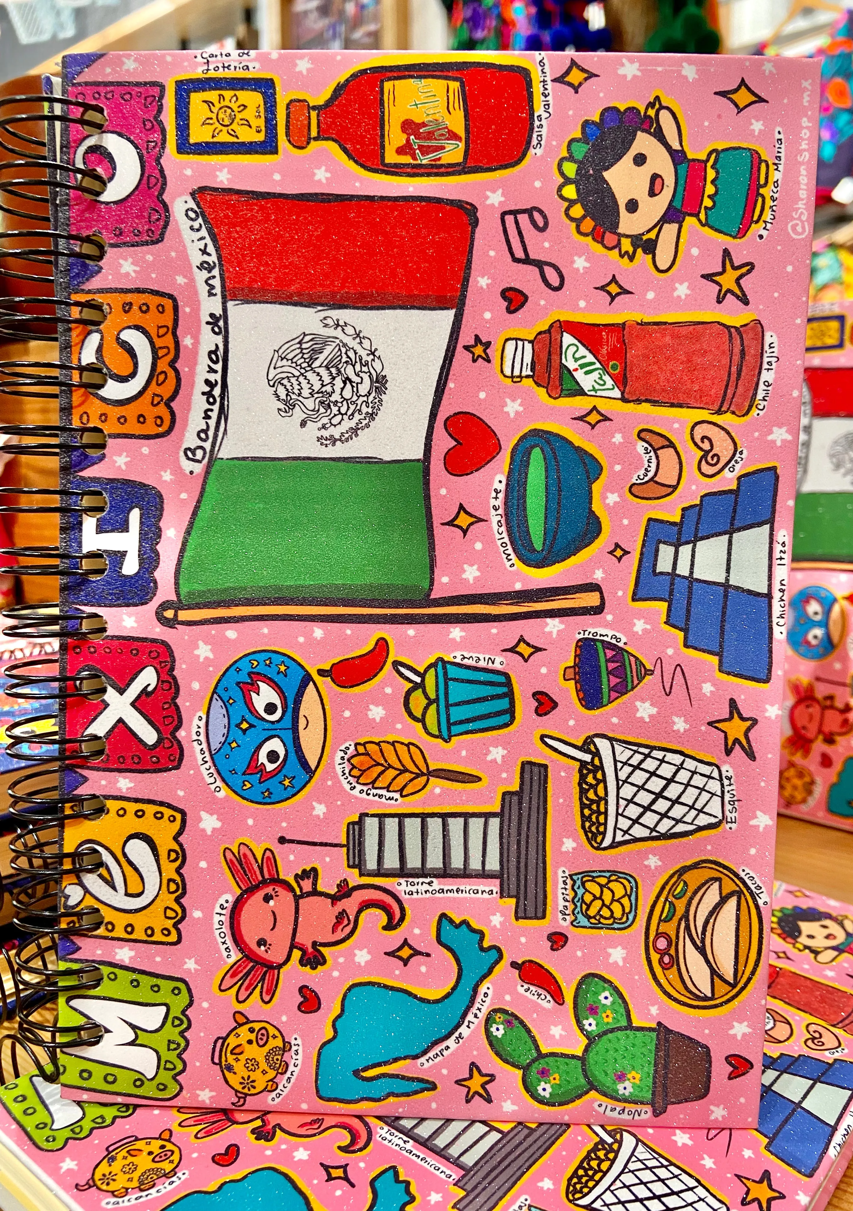 "My Beautiful Mexico" Glitter Notebooks