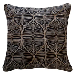 Rake Leaf Black Lounge Cushion