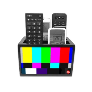 Remote Control Stand Holder Organizer For TV / AC Remotes -  NTSC TV Test Card