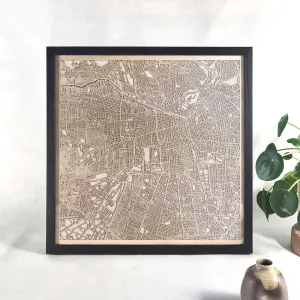 Santiago Wooden Map