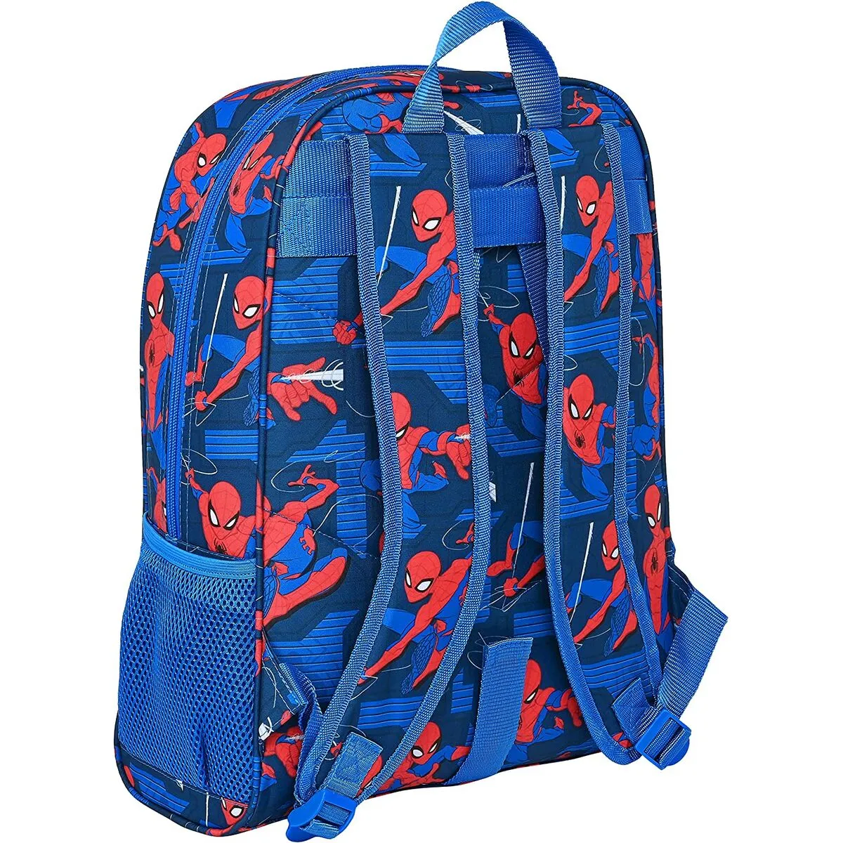 School Bag Spiderman Great power Blue Red 32 x 42 x 14 cm