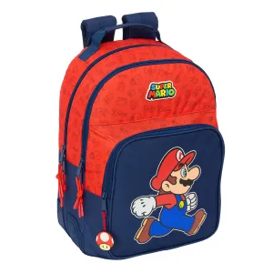 School Bag Super Mario Trick Red Dark blue 32 x 42 x 15 cm