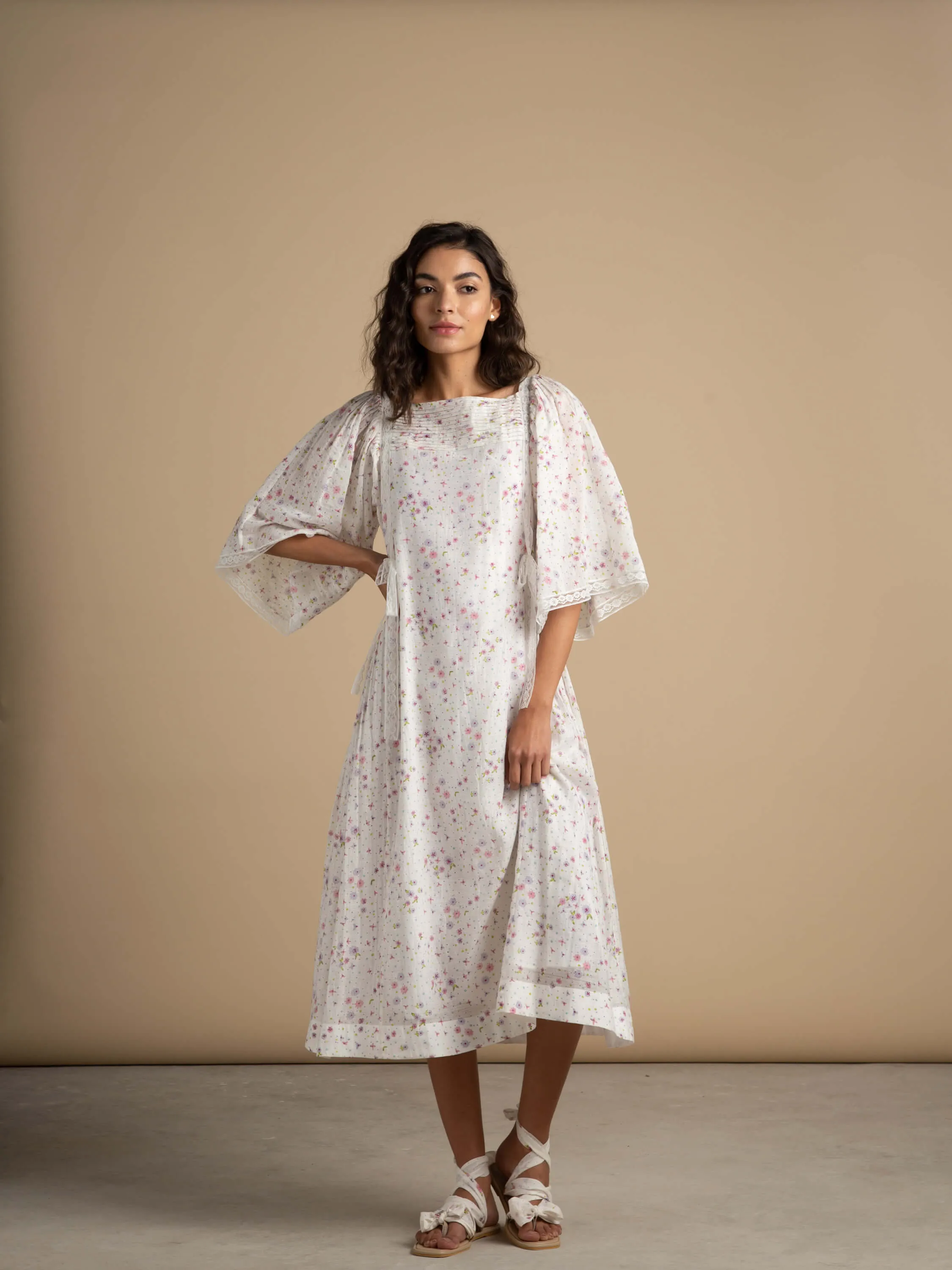 Sesame Blossoms Bow Dress