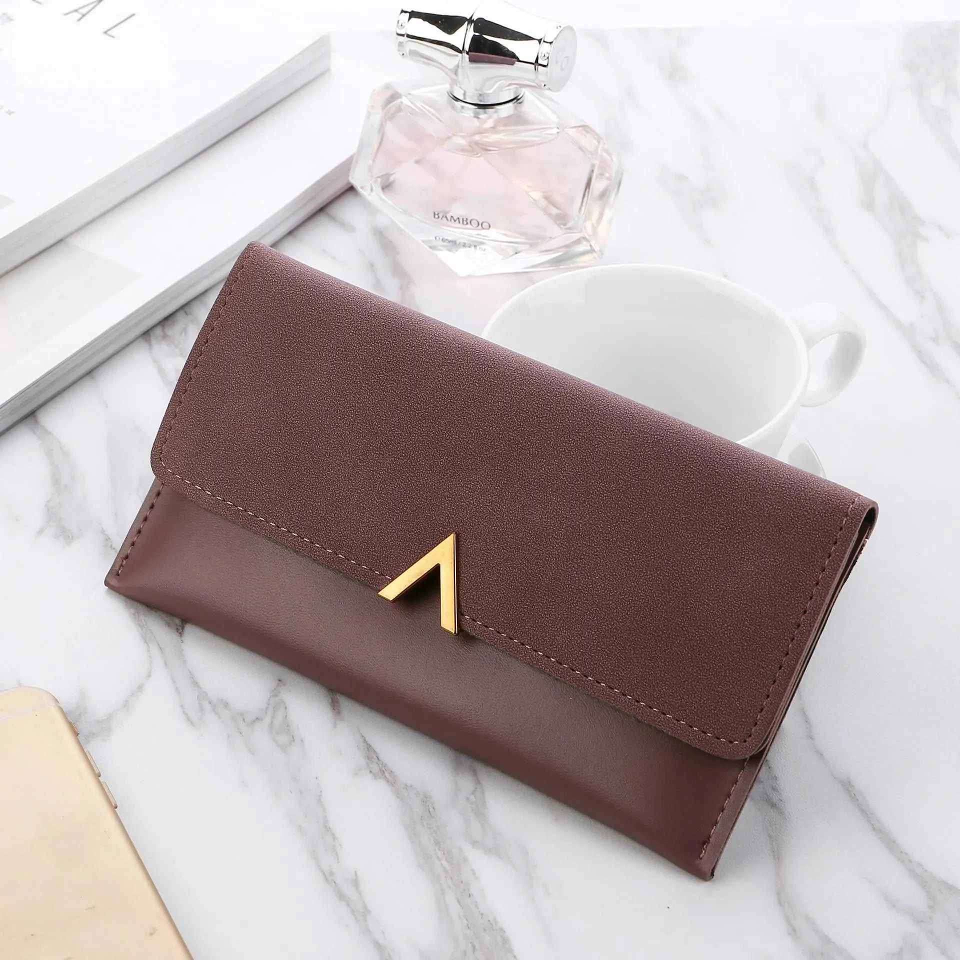 SHP Brown V Luxury Leather Wallet