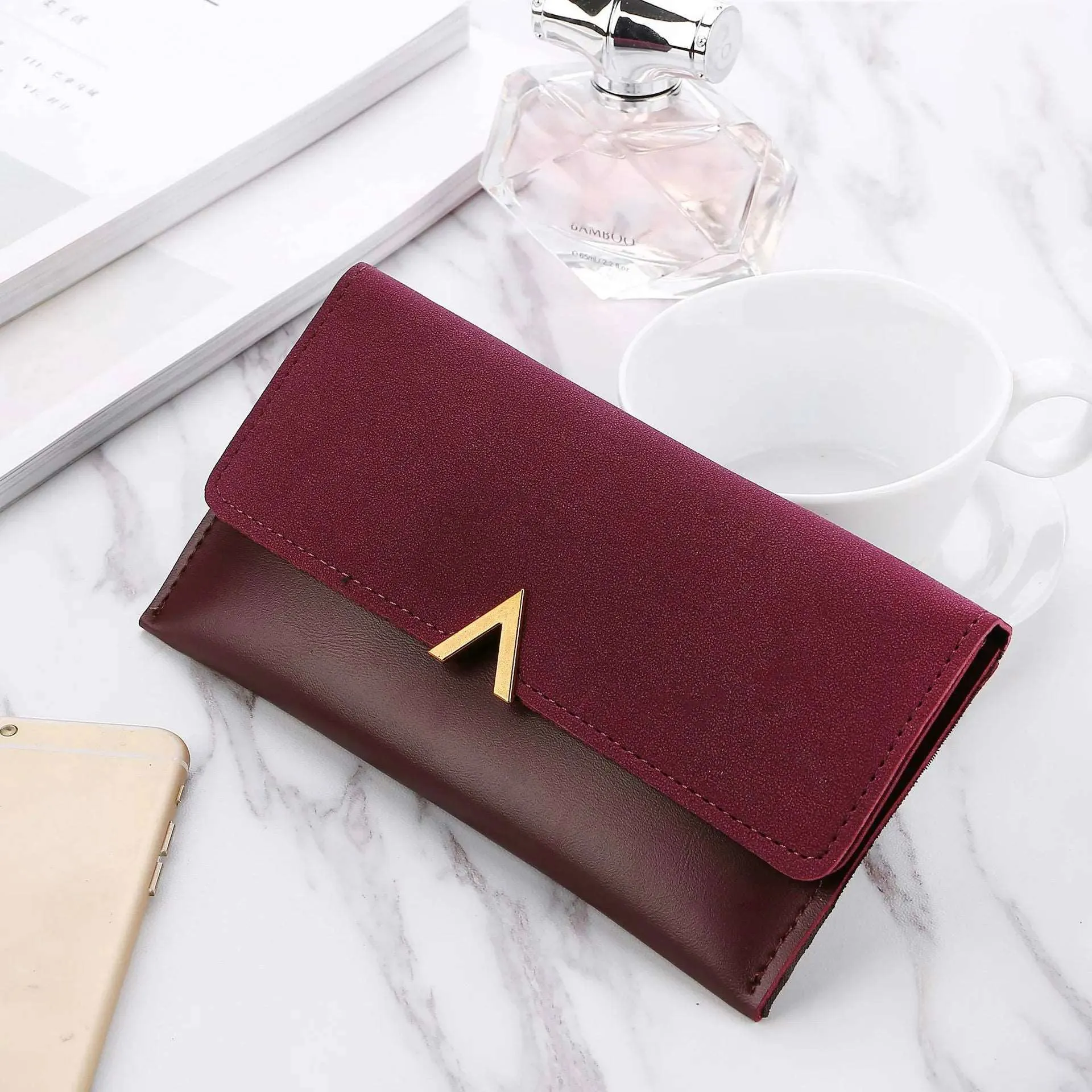 SHP Brown V Luxury Leather Wallet