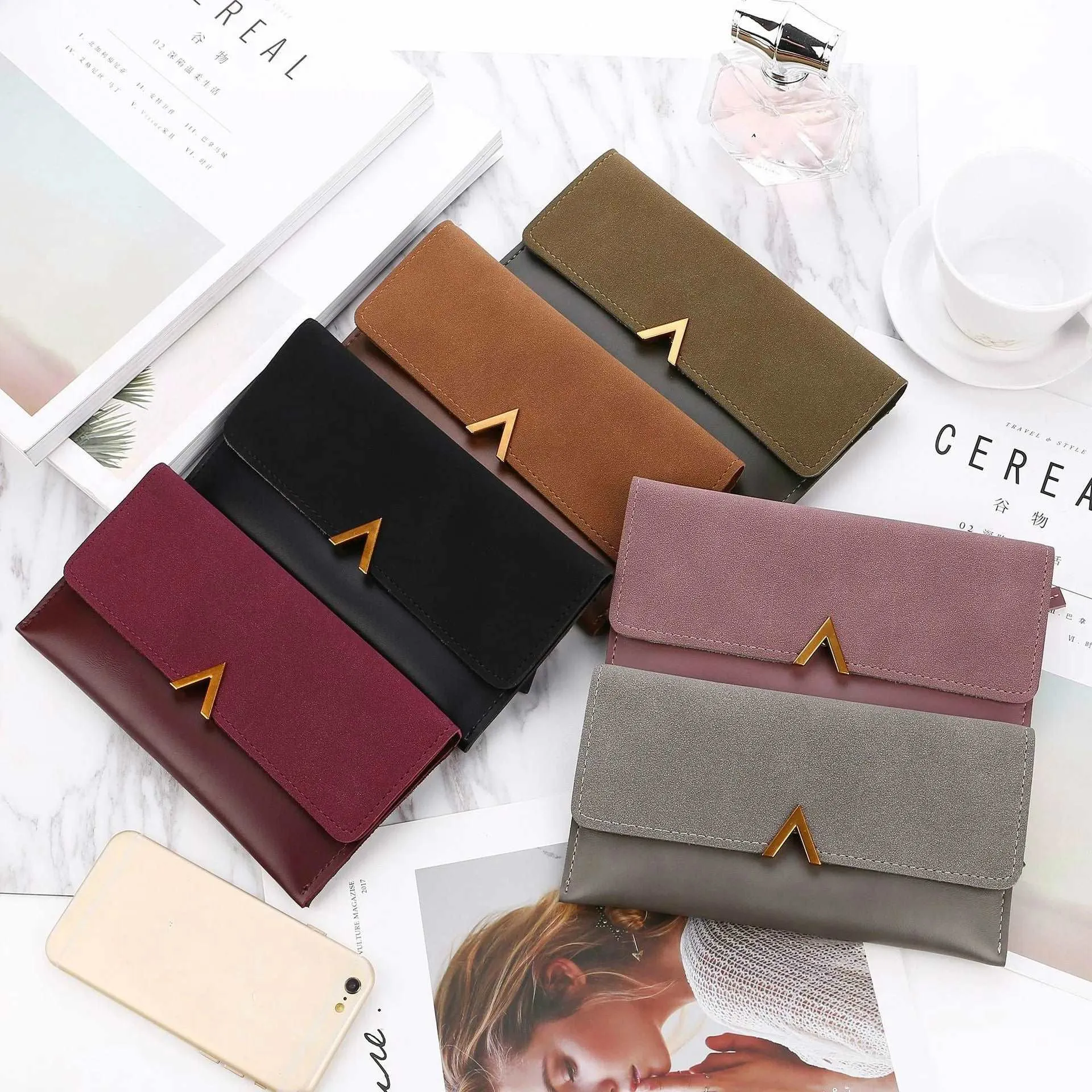SHP Brown V Luxury Leather Wallet